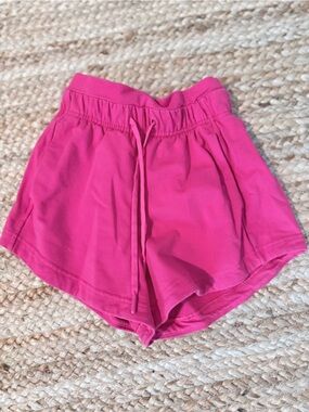 Lululemon Hot Pink Drawstring Elastic Waist Shorts